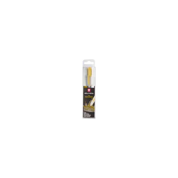 SAKURA Stylo roller encre gel Gelly Roll "Or-Argent-Blanc"