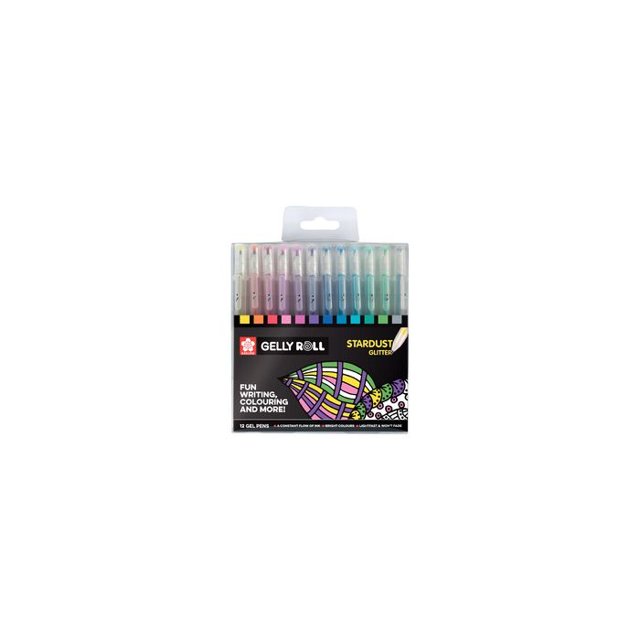 SAKURA Stylo roller encre gel Gelly Roll Stardust étui de 12