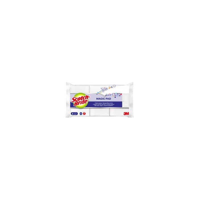 Scotch-Brite Gomme de nettoyage MAGIC PAD, pack de 6, blanc