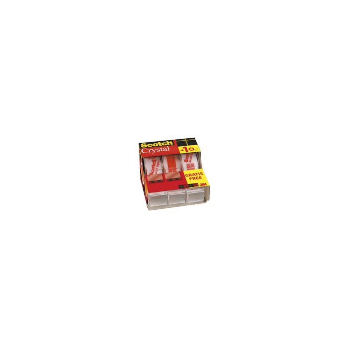 Scotch Ruban adhésif Crystal Clear 600, pack Caddy