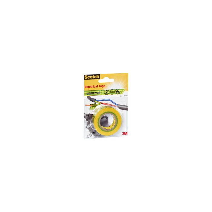Scotch Ruban isolant universel, 15 mm x 10 m, jaune / vert
