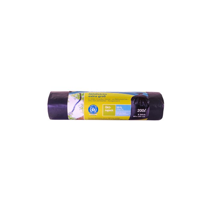 Secolan Sac poubelle, extra grand, noir, 200 litres