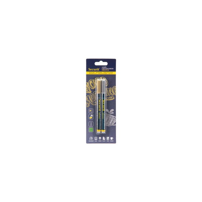 Securit Feutre-craie ORIGINAL SMALL, kit de 2