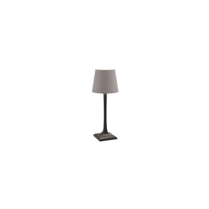 Securit Lampe de table LED rechargeable MILAN, noir/taupe