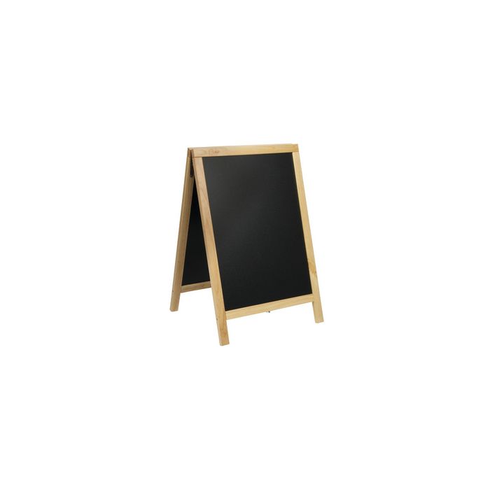 Securit Panneau trottoir DELUXE, avec tableau noir, hêtre