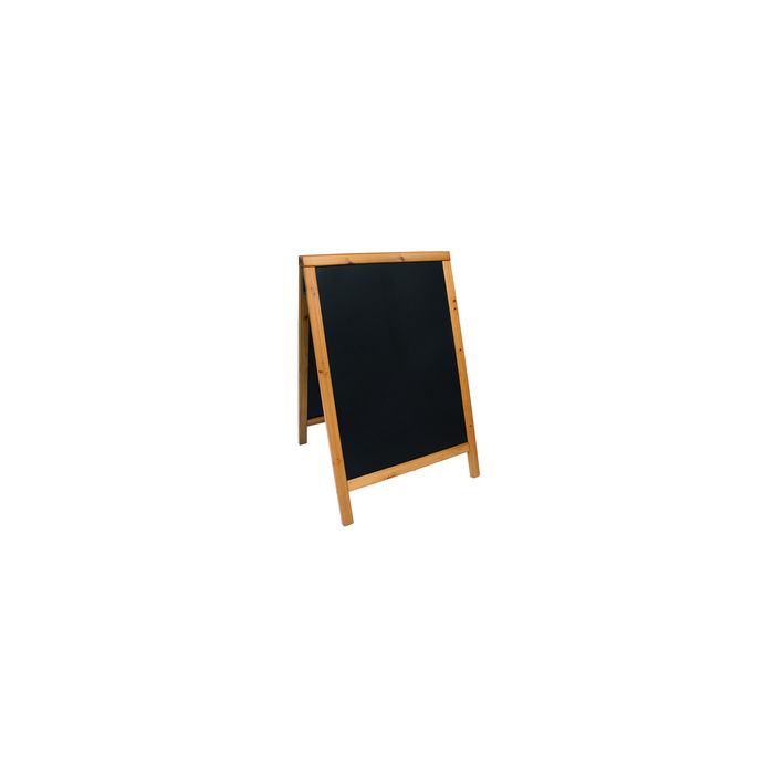 Securit Panneau trottoir WOODY, avec tableau noir, hêtre