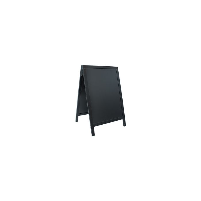 Securit Panneau trottoir WOODY, avec tableau noir, noir