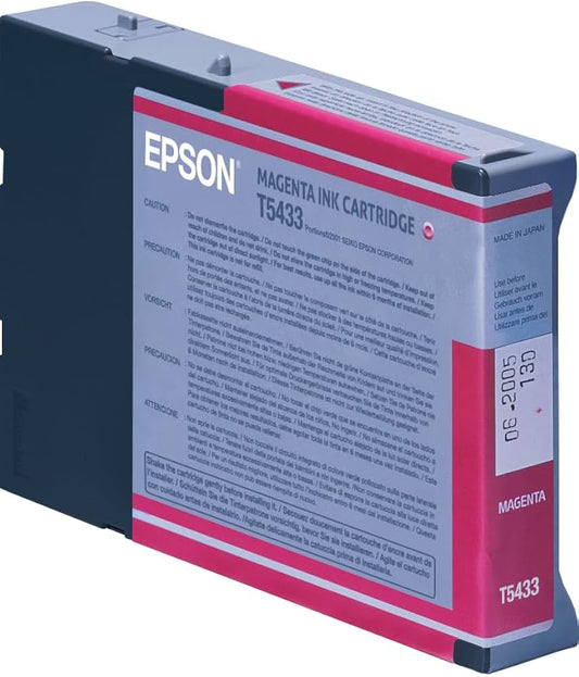 Cartouche jet d'encre de Marque Epson T5433 PIGMENT Magenta (Rouge)( 110Ml)