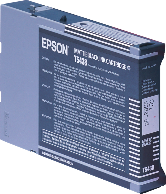 Cartouche jet d'encre de Marque Epson T5438 PIGMENT Noir MAT( 110ML)