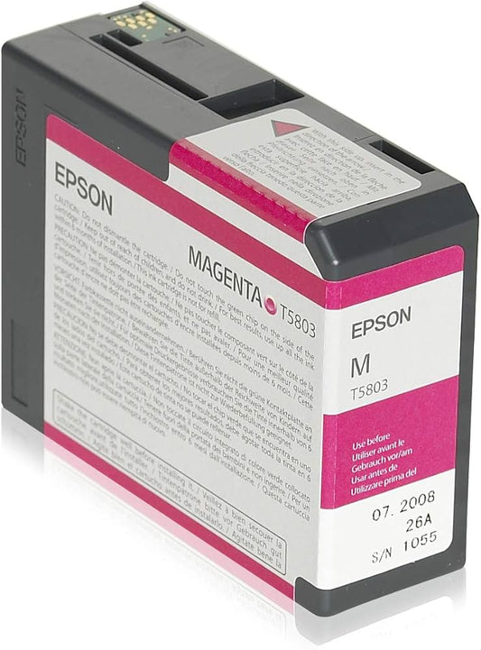 Cartouche Jet d'encre de Marque Epson T5803 Photo Magenta (80ml)