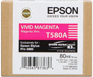 Cartouche Jet d'encre de Marque Epson T580A Photo Magenta VIF (80 ml)