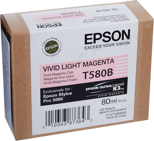 Cartouche d'encre de Marque Epson T580B Vivid Magenta Clair (80 ml)