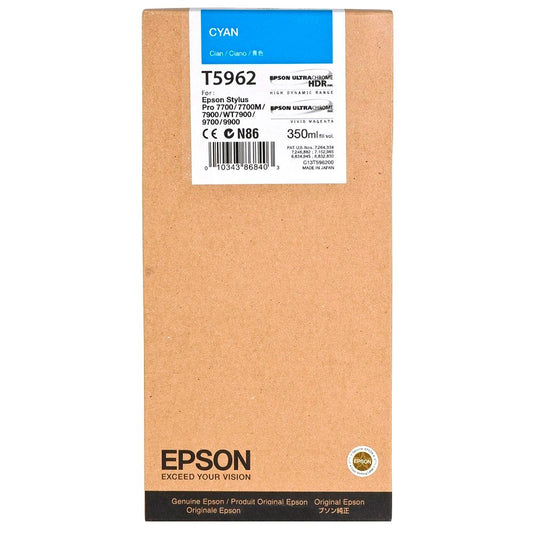 Cartouche d'encre de Marque Epson T5962 Pigment Cyan (350ml)