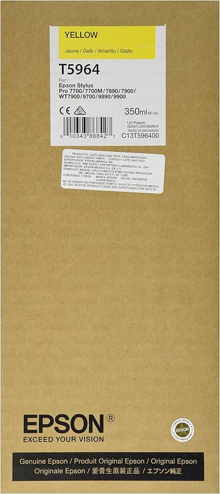 Cartouche d'encre de Marque Epson T5964 Pigment Yellow (350ml)
