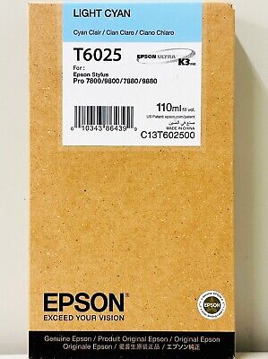 Cartouche de Marque Epson T6025 Cyan CLAIR (110ml)