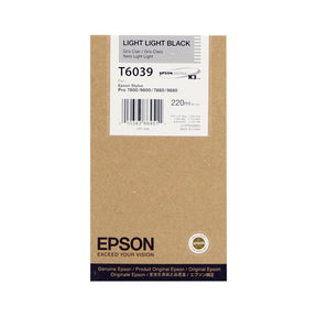 Cartouche Jet d'encre de Marque Epson T6039 Gris Clair (220ml)