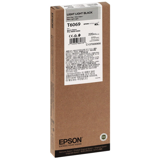 Cartouche Jet d'encre de Marque Epson T6069 Gris Clair (220ml)