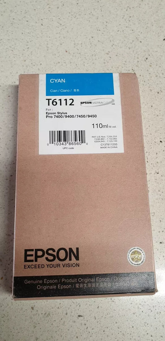 Cartouche Jet d'encre de Marque Epson T6112 Cyan (110ml)