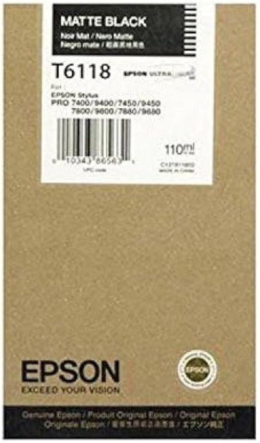Cartouche de Marque Epson T6118 PHOTO Noir mat (220ml)