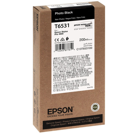Cartouche Jet d'encre de Marque Epson T6531 Photo Black (200ml)