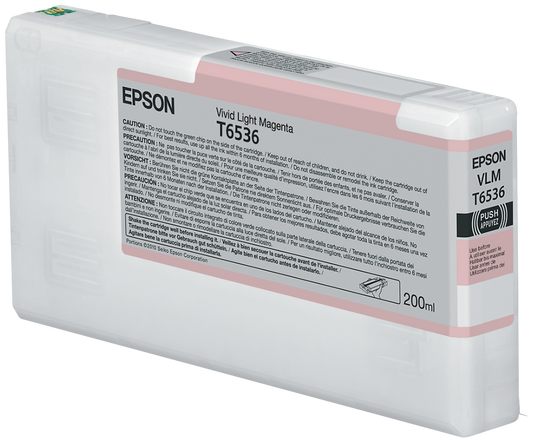 Cartouche Jet d'encre de Marque Epson T6536 Magenta Clair (200ml)