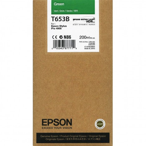 Cartouche Jet d'encre de Marque Epson T653B VERT (200ml)