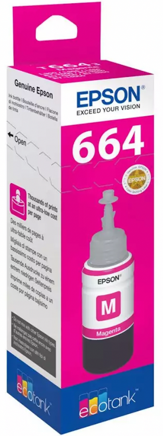 Flacon d'encre de Marque Epson T6643 Magenta (70ml - 6500 pages)