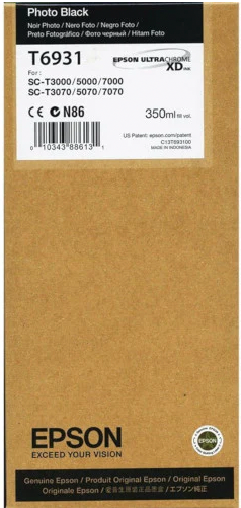 Cartouche d'encre de Marque Epson T6931 Photo Noir (350ml)