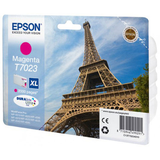 Cartouche Jet d'encre de Marque Epson T7023 Magenta XL Tour Eiffel (2 000 pages)