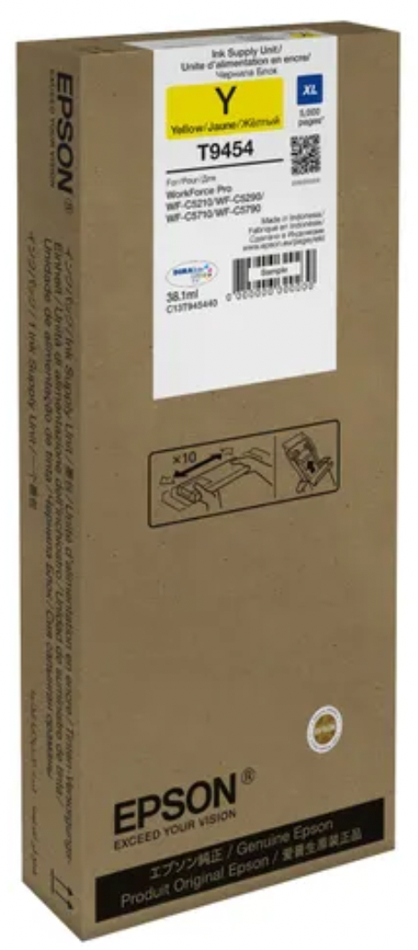 Cartouche d'encre de Marque Epson T9454 Jaune XL Haute Capacité (5 000 pages)