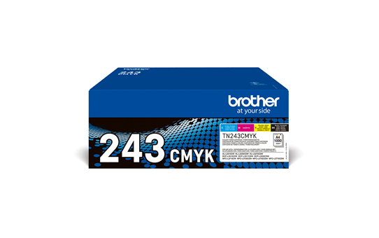 MULTIPACK Lot de 4 Cartouches Laser de Marque BROTHER TN243BKCMY (1 Noir + 1 Cyan + 1 Magenta + 1 Jaune) (4 x 1 000 pages)