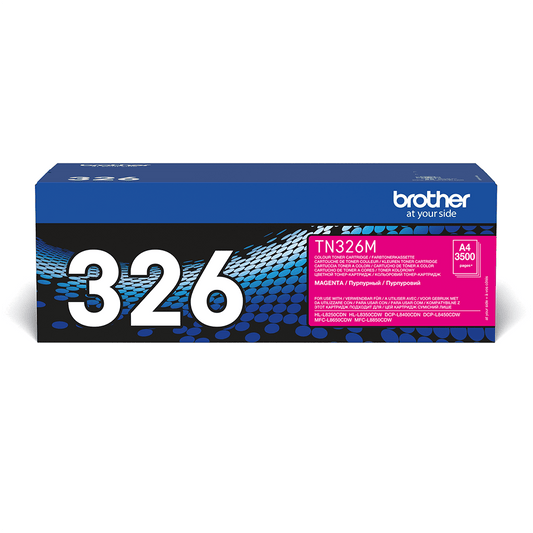 Cartouche Laser de Marque BROTHER TN326M Magenta Grande Capacité (3 500 pages)