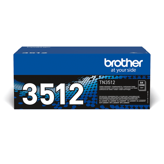 Cartouche Laser de Marque BROTHER TN3512 Noir Haute Capacité (12 000 pages)