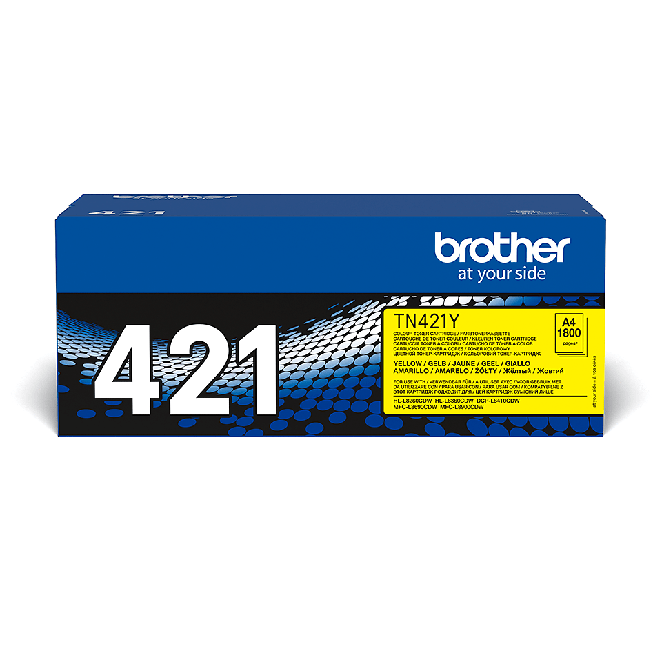 Cartouche Laser de Marque BROTHER TN421Y Yellow (1 800 pages)