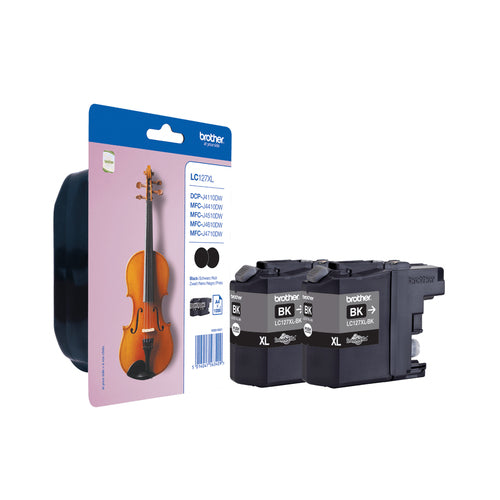 Cartouche d'origine Brother LC127XLBKBP2 - noire - pack de 2