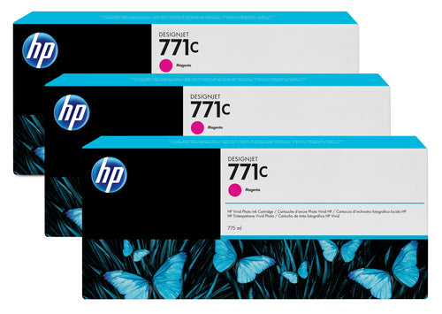 Cartouche d'origine HP B6Y33A / 771C - magenta - pack de 3