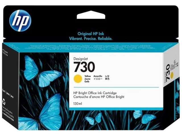 Cartouche Jet d'encre de Marque HP 730 (P2V64A) Yellow 130ml