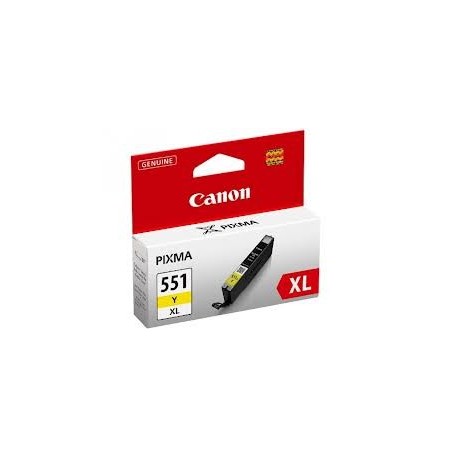 Cartouche Jet d'encre de Marque Canon CLI-551YXL (6446B001) Yellow Haute Capacité (11ml) (695 pages)