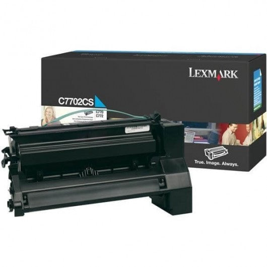 Cartouche Laser de Marque Lexmark C7702CS Cyan (6000 pages)