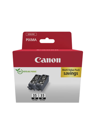 Cartouche d'origine Canon 1509B029 / PGI-35 BK - noire - pack de 2