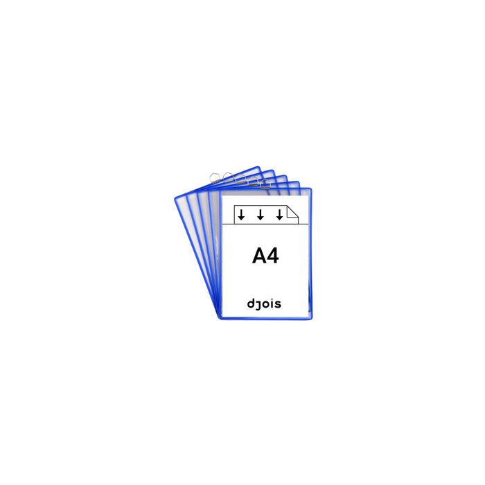djois by tarifold Poche à anse, format A4, vertical, bleu x5