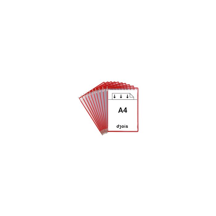 djois by tarifold Poche à pivot, A3, rouge x10