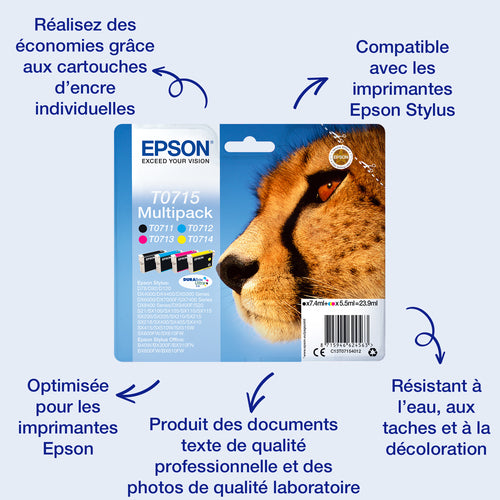 Cartouche d'origine Epson C13T07114022 / T0711 - noire