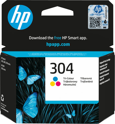 Cartouche Jet d'encre de Marque HP HP304 (N9K05AE) 3 Couleurs (Cyan, Magenta, Jaune) (2ml 100 pages)