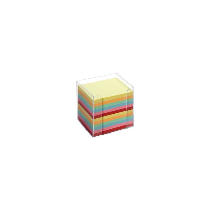 folia Bloc cube avec boîtier, plastique, transparent
