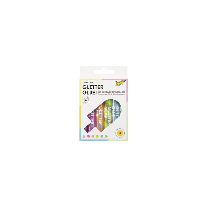 folia Colle pailletée "Glitterglue SPIRAL NEON", assortie