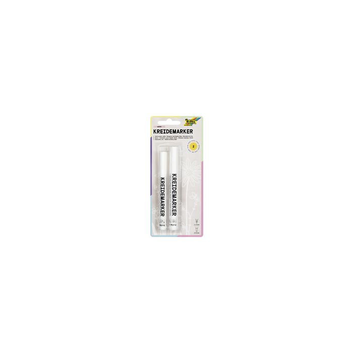 folia Marqueur craie, set de 2, blanc