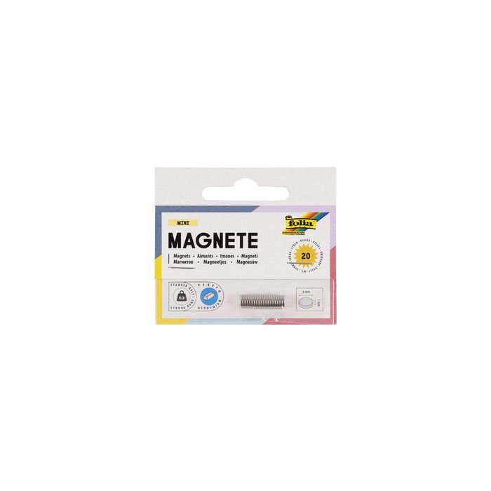 folia Mini-aimant néodyme, diamètre: 6 mm x (H)1 mm, argent