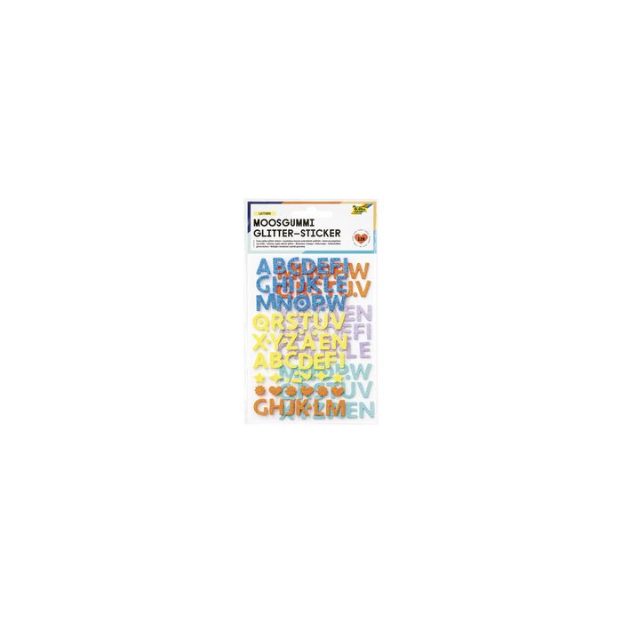 folia Sticker pailleté en caoutchouc mousse LETTERS