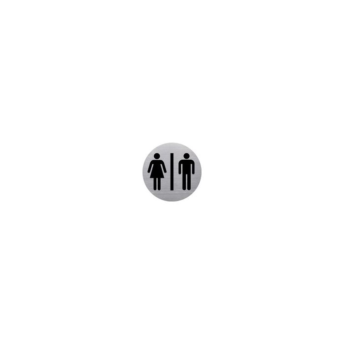 helit Pictogramme "the badge" WC Femmes & Hommes, argent